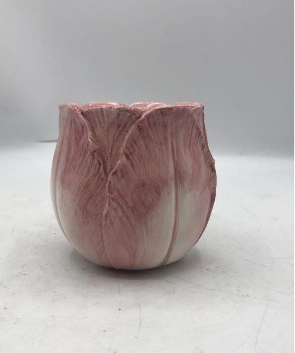 Seymour Mann Tulip Time Ceramic Tea Set, 1987 Pink Tulip Teapot Creamer & Sugar 3-Piece Set