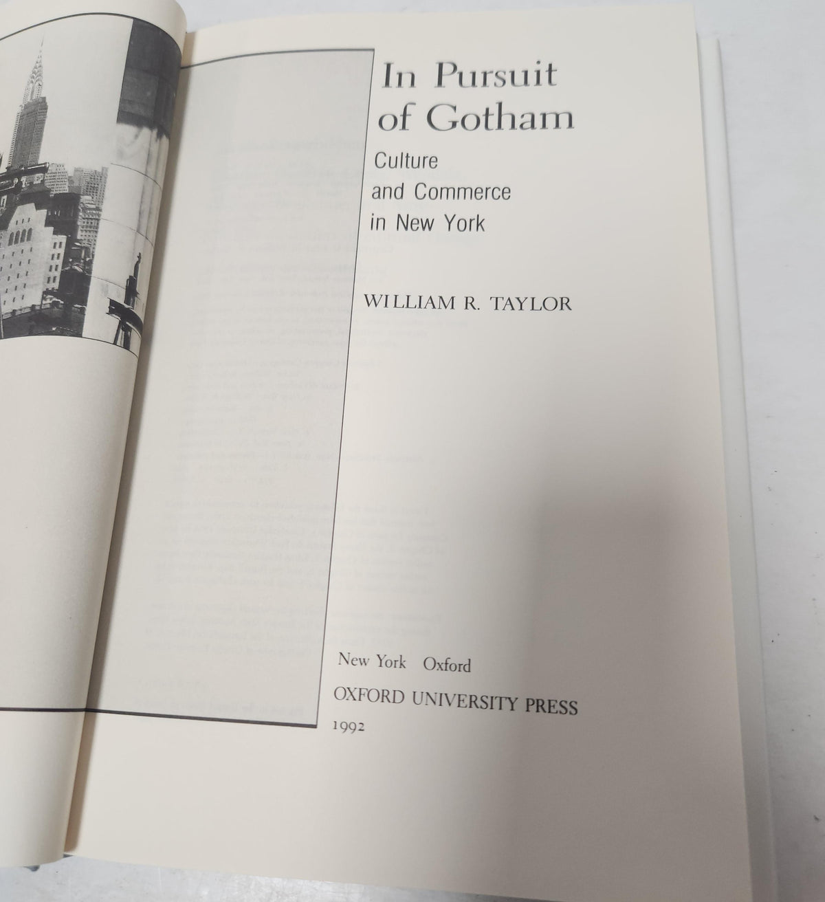 In Pursuit of Gotham by William R. Taylor, Oxford University Press, view 3