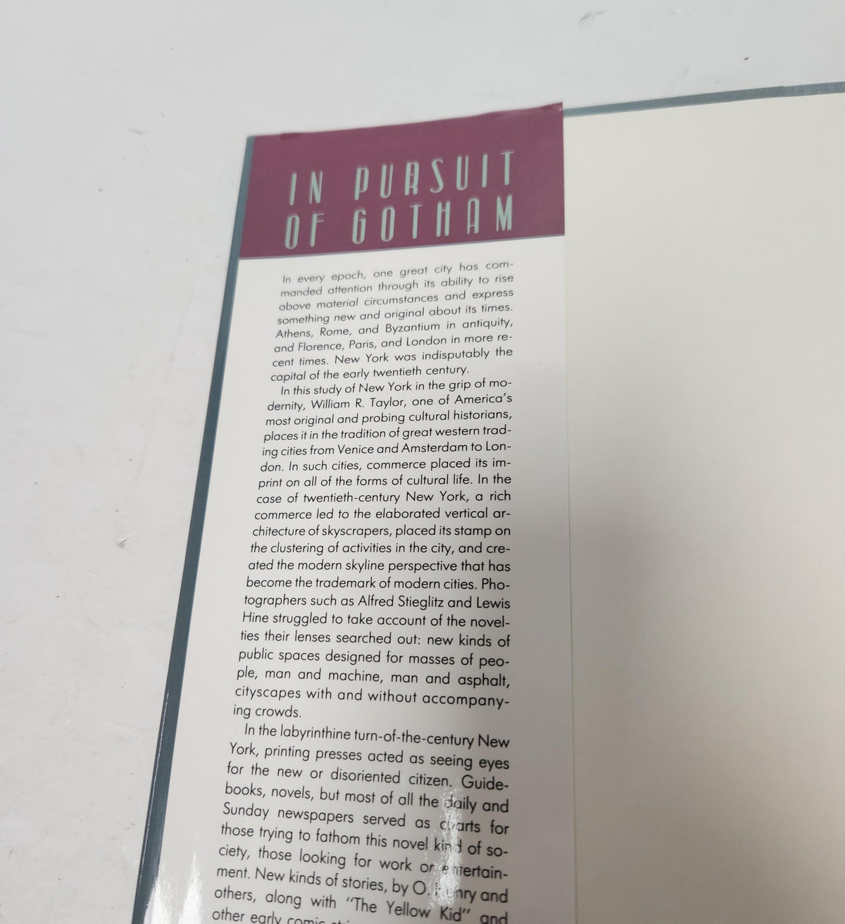 In Pursuit of Gotham by William R. Taylor, Oxford University Press, view 4