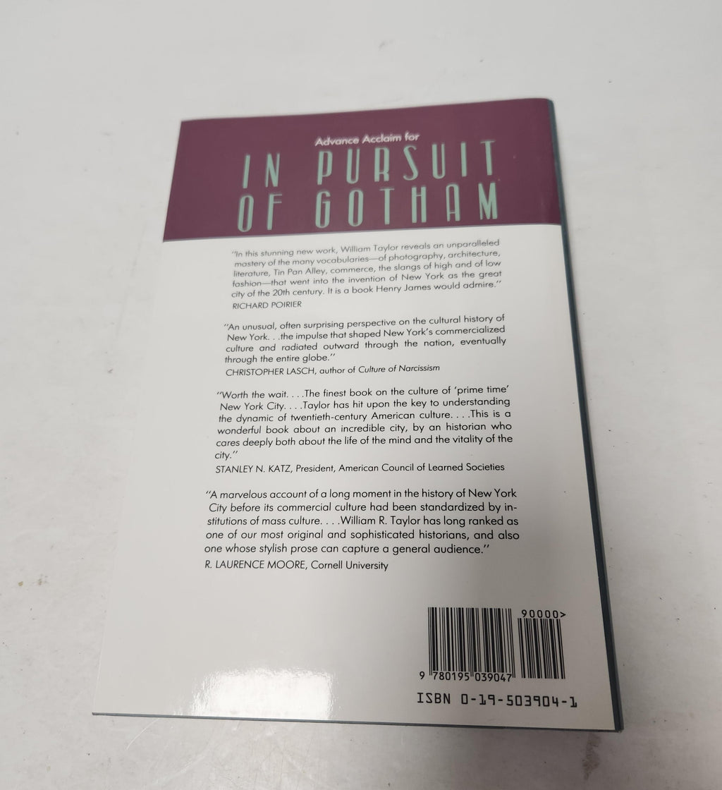 In Pursuit of Gotham: Culture and Commerce in New York