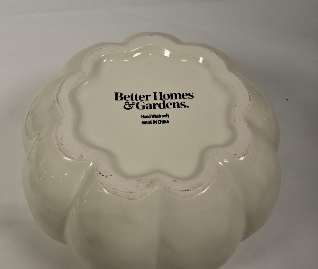 CONTEMPORARY Better Homes & Gardens Ceramic Pumpkin Serving Bowl with Lid and Spoon