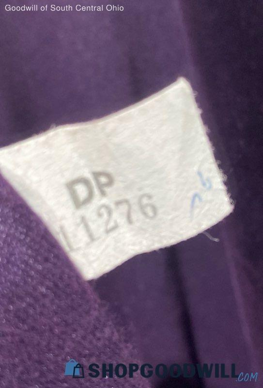 Diamond Tea Holt Renfrew deep purple velvet wrap robe with tie belt, view 9