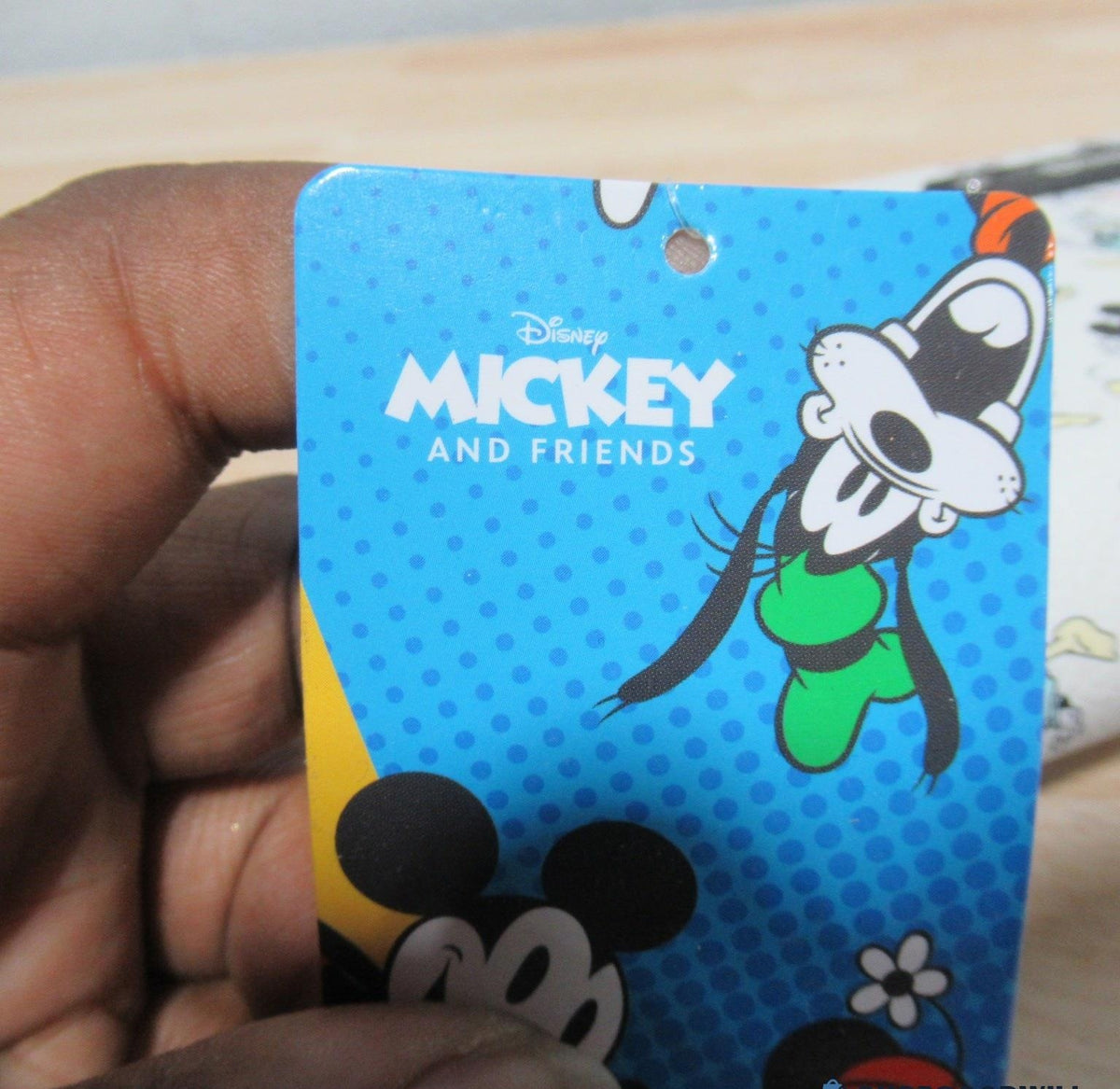 Disney Mickey and Friends white multicolor zip-around wrist wallet, view 3