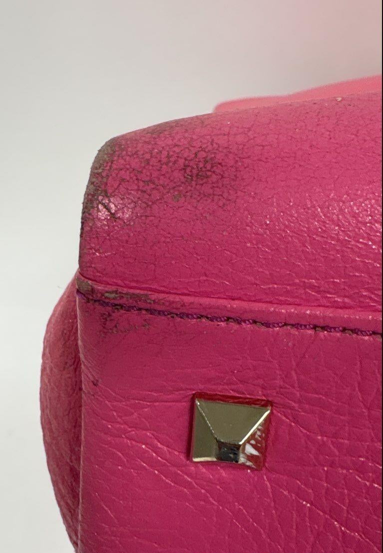 Kate Spade New York Pink Pebbled Leather Chain Strap Shoulder Tote