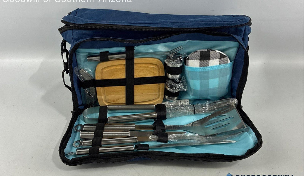 CONTEMPORARY Romanticist Heavy Duty BBQ Grill Accessories Set with Cooler