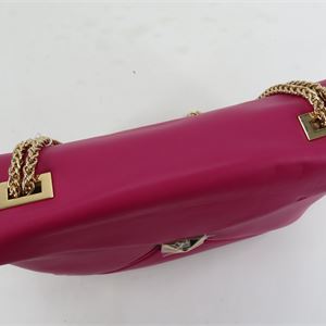 Urban Expressions Magenta Quilted Shoulder Bag with Gold Chain Strap, Envelope Crossbody Purse