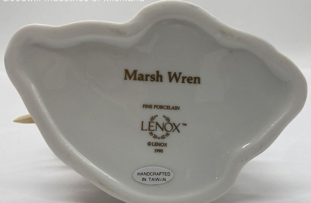 1990 Lenox Marsh Wren Porcelain Figurine