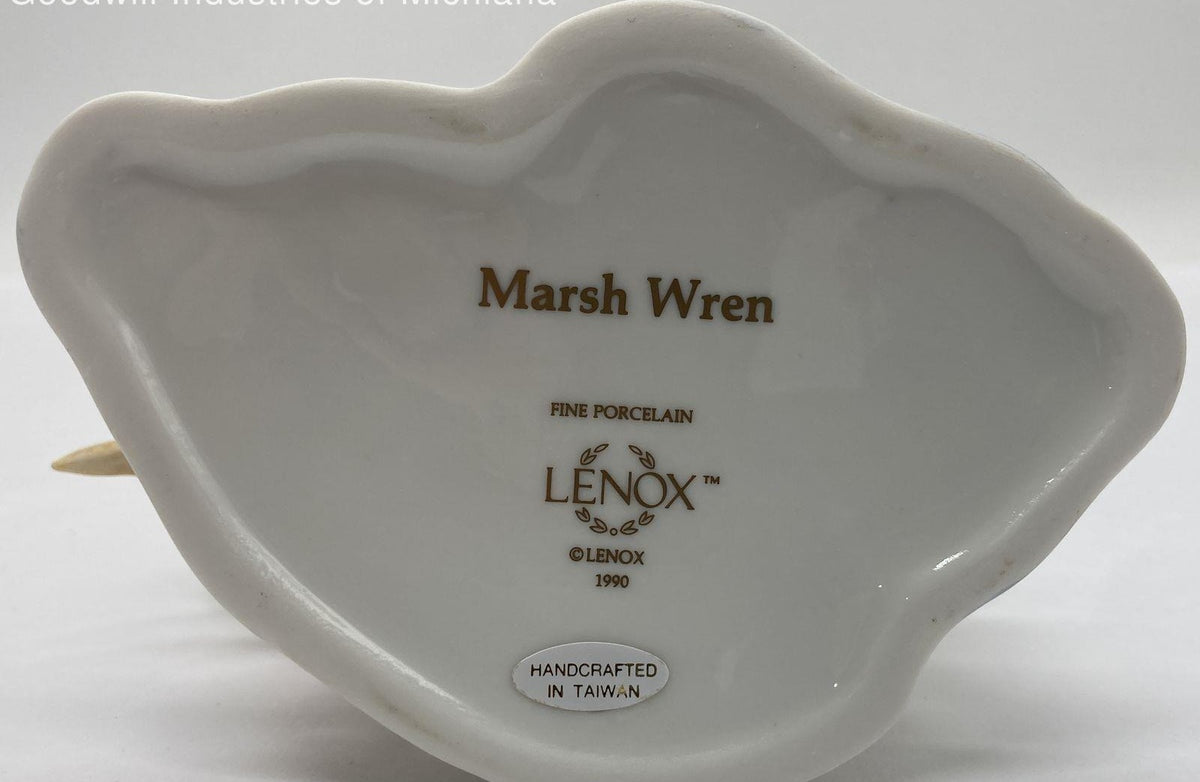 1990 Lenox Marsh Wren Porcelain Figurine
