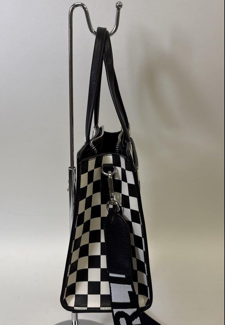 Karl Lagerfeld Paris Maybelle Checkerboard Karl & Choupette Tote Crossbody