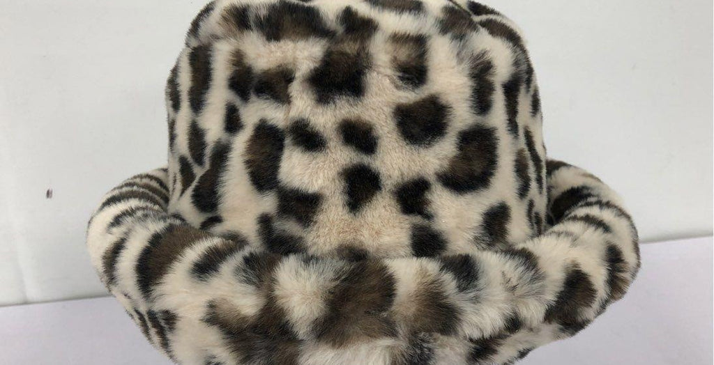 Urban Outfitters Leopard Print Faux Fur Bucket Hat | Super Soft Winter Accessory