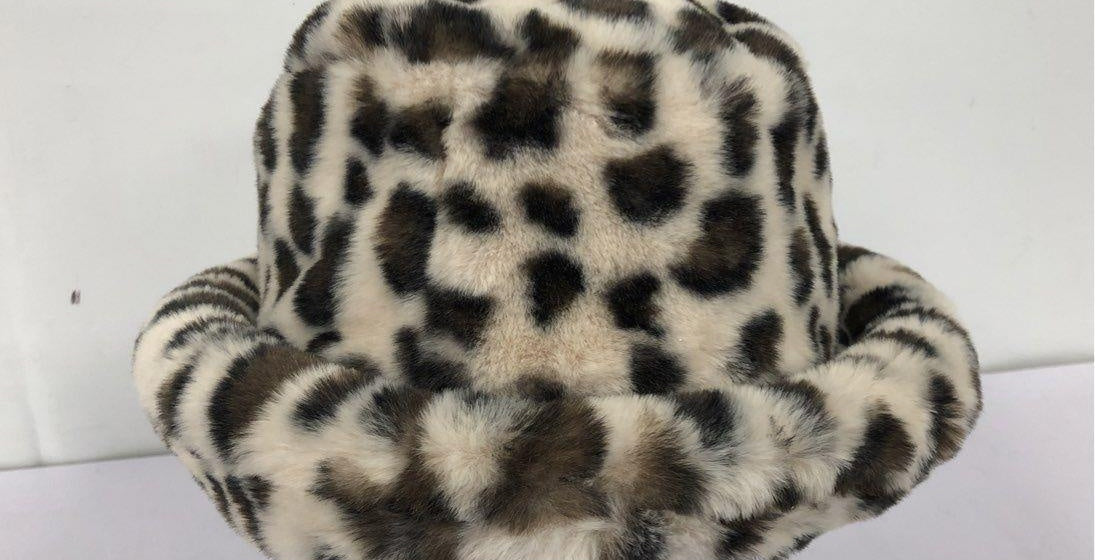 Urban Outfitters Leopard Print Faux Fur Bucket Hat | Super Soft Winter Accessory