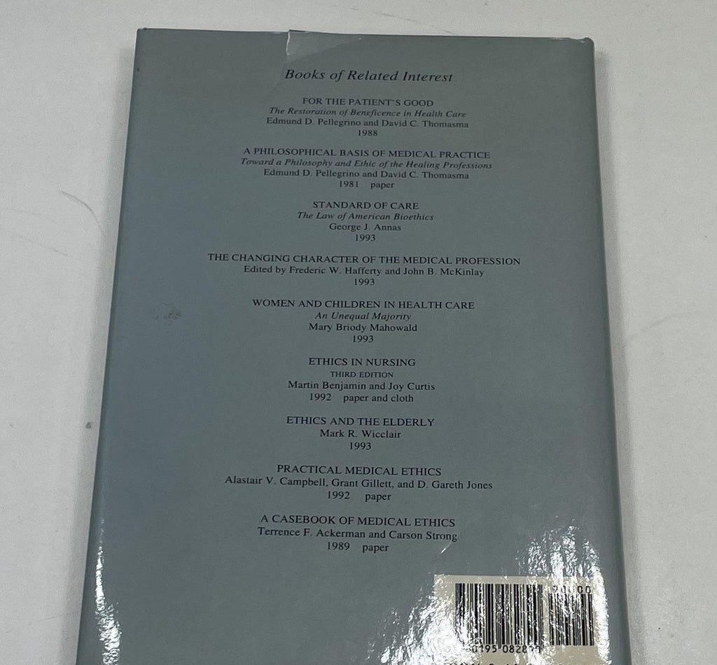 The Virtues in Medical Practice by Pellegrino and Thomasma Signed by Edmund D. Pellegrino and David C. Thomasma (Fixes)