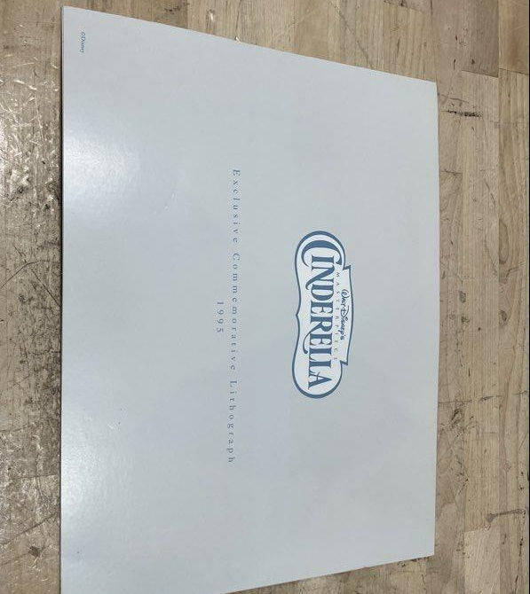 Disney Store Cinderella commemorative lithograph, 1995, matted in embossed presentation folder, view 4