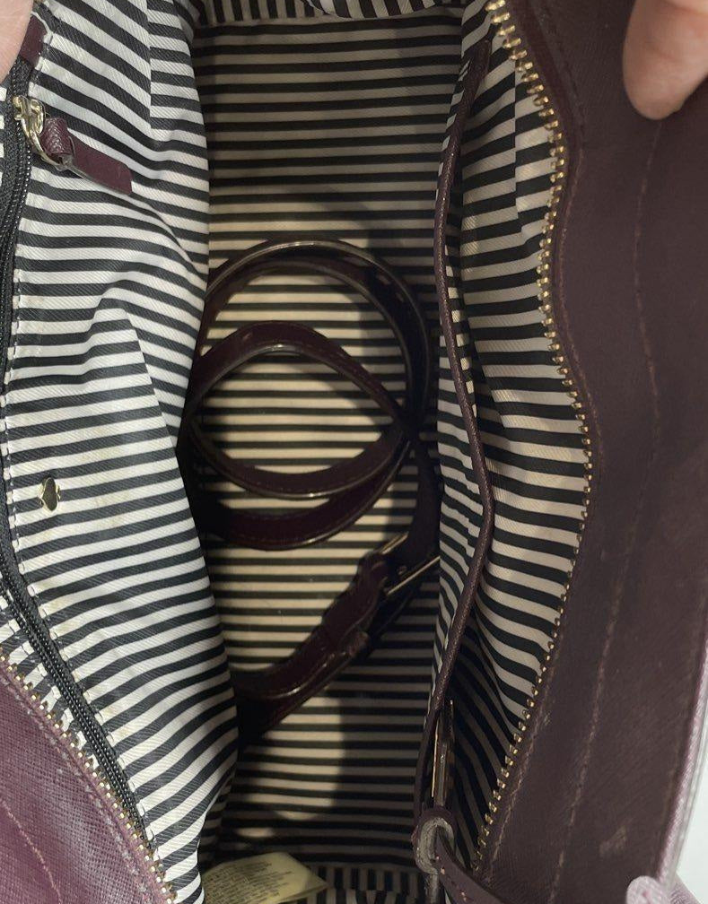 Kate Spade New York Cameron Street Candace Satchel | Plum Purple Saffiano Leather Tote Bag