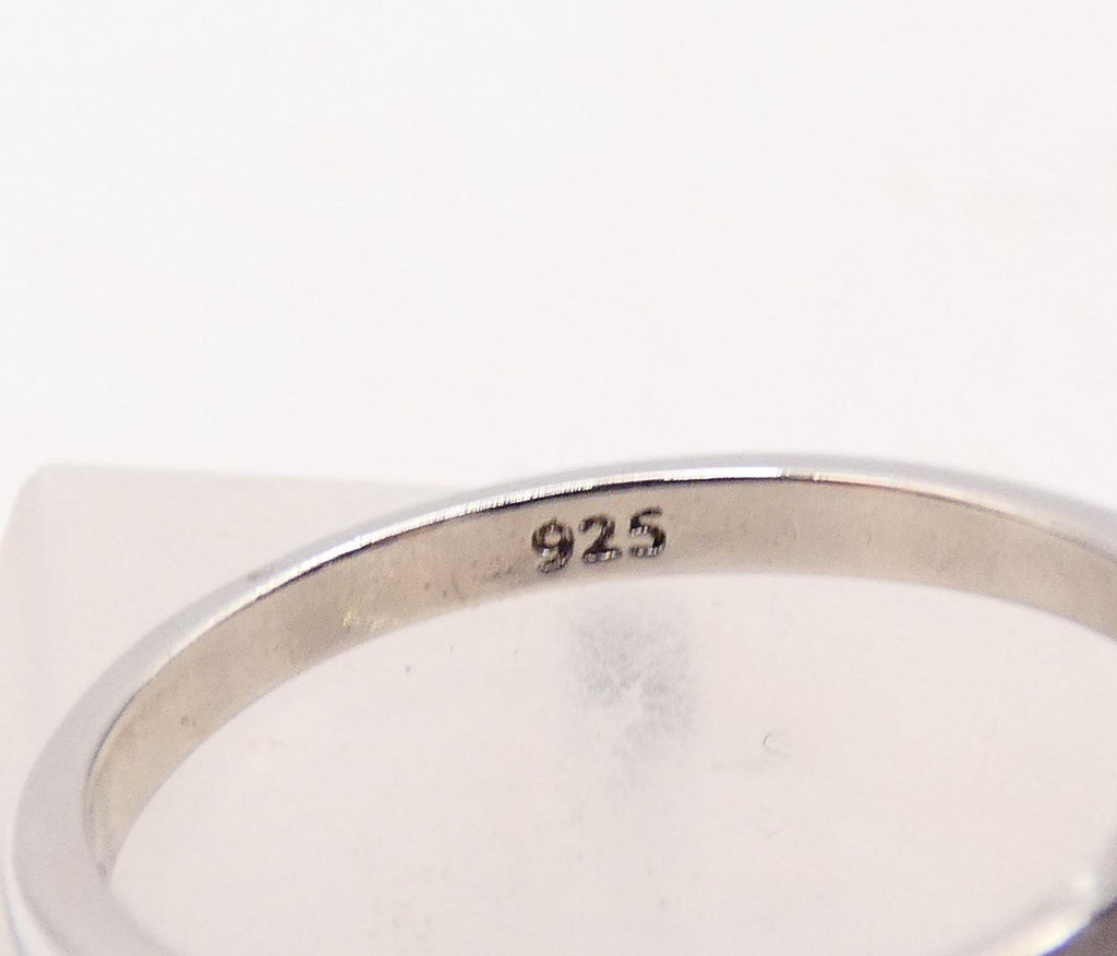 925 Sterling Silver Marquise Cubic Zirconia Solitaire Ring, Size 8 Elegant Statement Ring