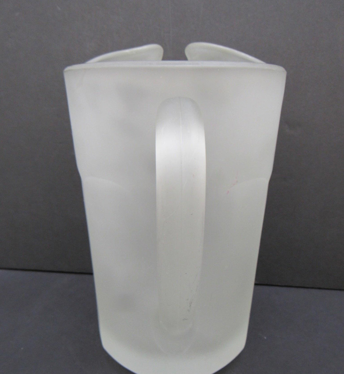 1970s–1980s Tiara Indiana Glass Frosted Satin Paneled Patio Pitcher