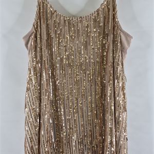 Torrid Gold Fringe Sequin Mini Dress, Size 1X