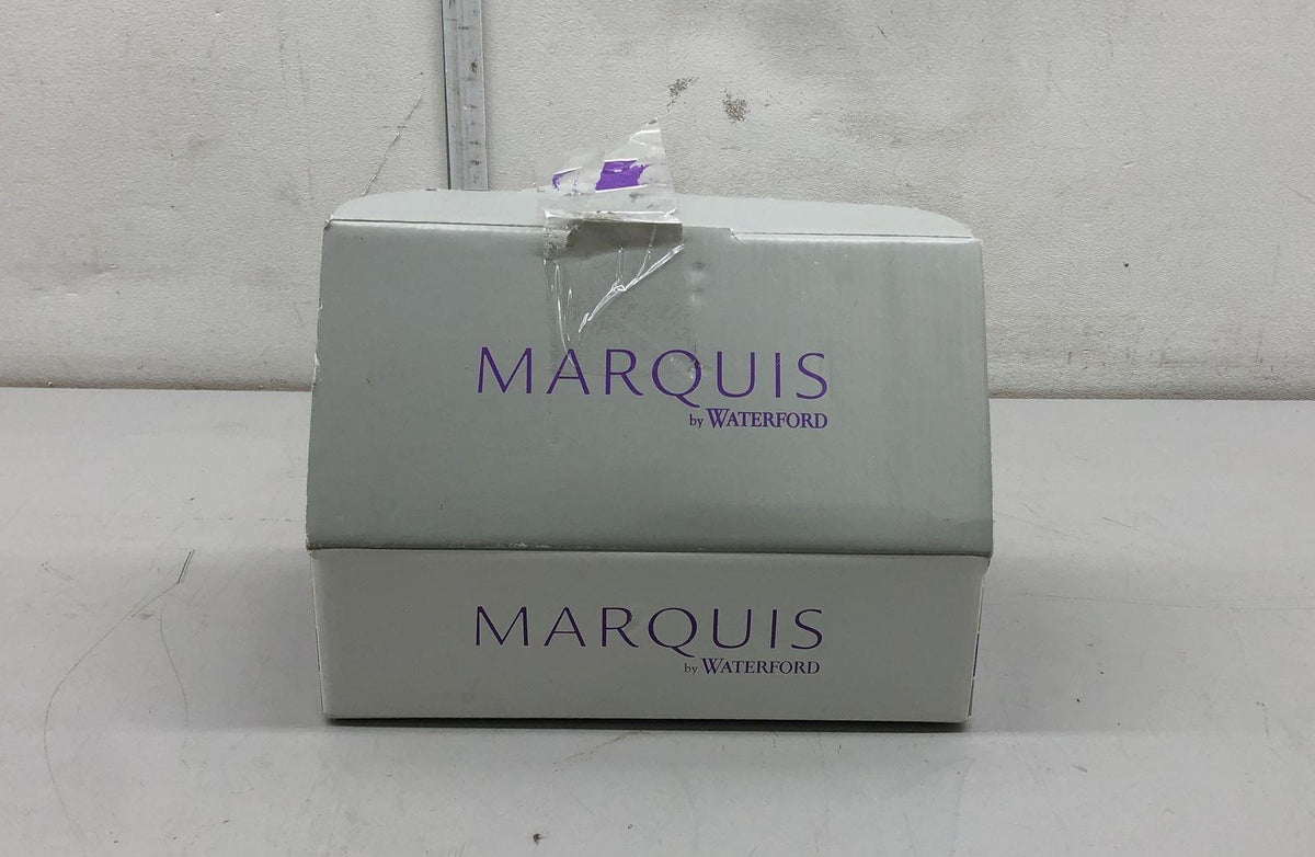 AGE REVIEW Marquis by Waterford Starburst Lotus Candle Holder Set 2 Piece Clear Crystal