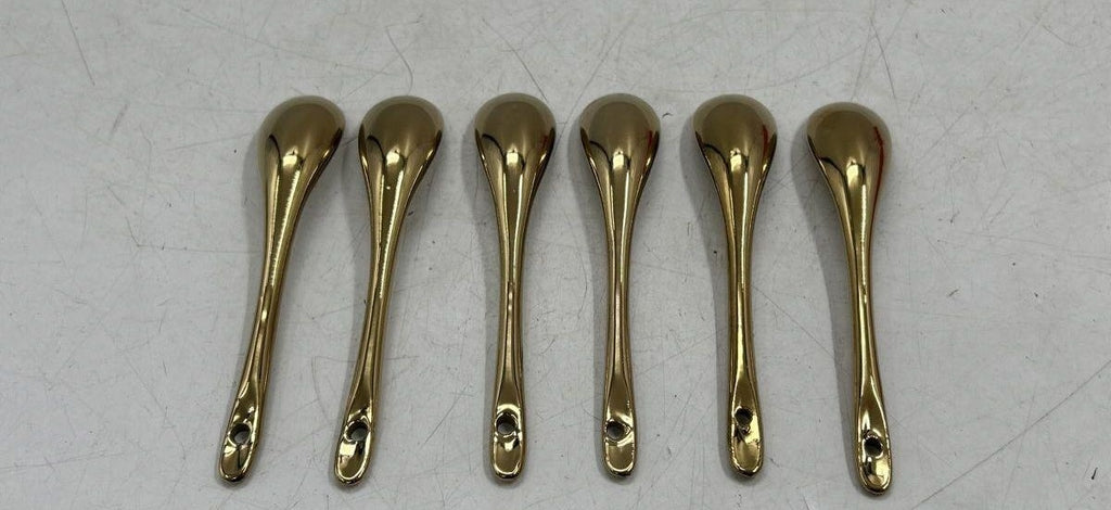 Vintage Cinderella Gold Trim Dessert Bowl Dishes with Spoons
