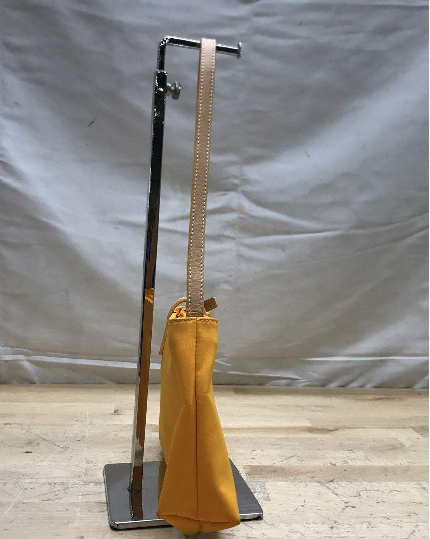 Lauren Ralph Lauren mustard yellow nylon shoulder bag with gold-tone logo hardware, view 5