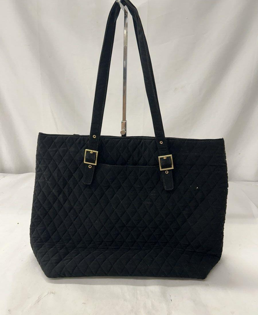 Vera Bradley Women's Tote Bag Black Quilted Fabric