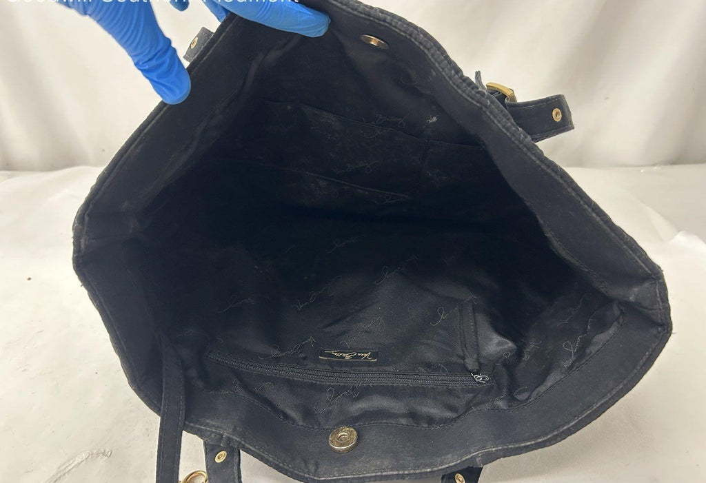 Vera Bradley Women's Tote Bag Black Quilted Fabric