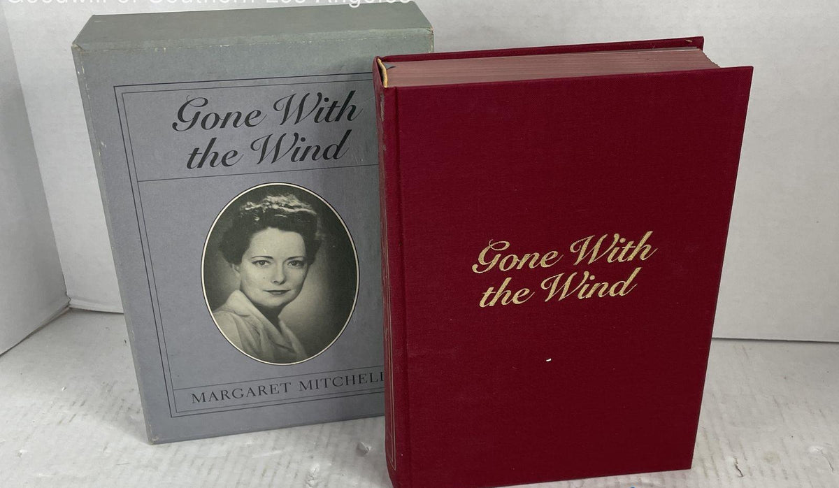 Gone With the Wind by Margaret Mitchell, 1986 50th Anniversary Edition red hardcover with gray slipcase, view 4