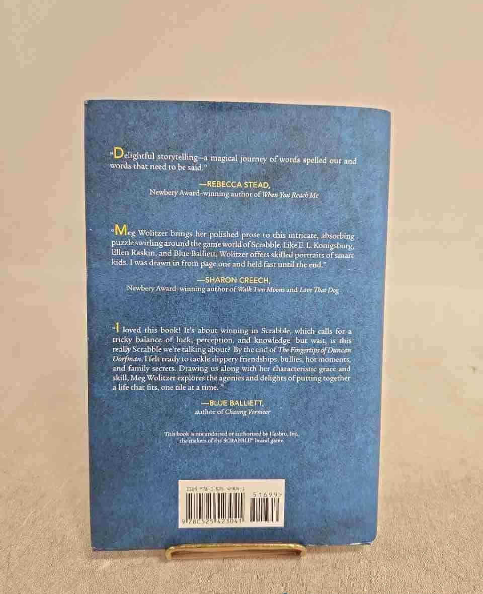 The Fingertips of Duncan Dorfman by Meg Wolitzer Signed by Meg Wolitzer Hardcover Book (Fixes)