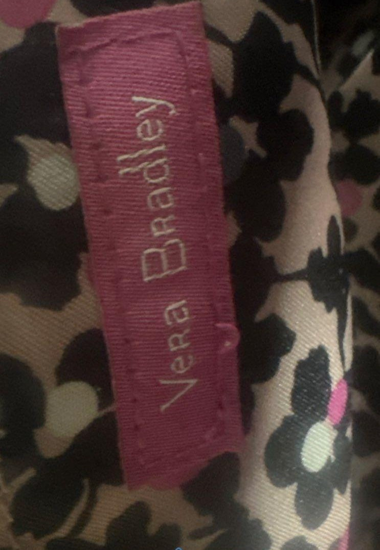 Rose gold metallic large tote with front patch pockets and pink and black floral lining, view 4