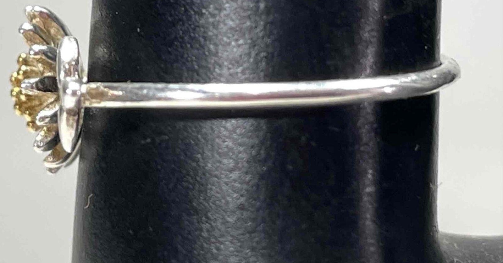 925 Silver Sunflower Ring Size 7.5