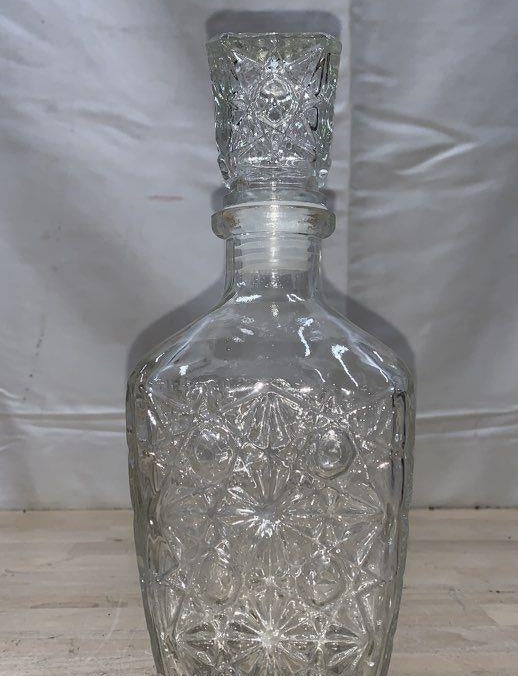 AGE REVIEW Godinger Studio Crystal Whiskey Set 5pc Decanter 4 DOF Glasses Sunburst Pattern