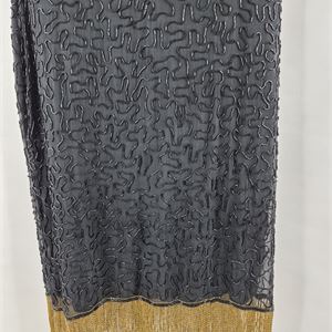 1980s–1990s Kushi Kushi Silk Beaded Fringe Dress, Size L