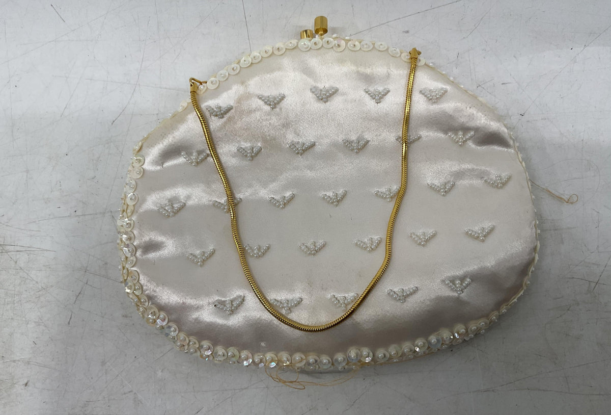 Set of Decorative Beaded Clutch Bags with Sequins and Handles