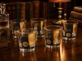 1960s Coin Barware Glasses Set of 6 – Gold & Black