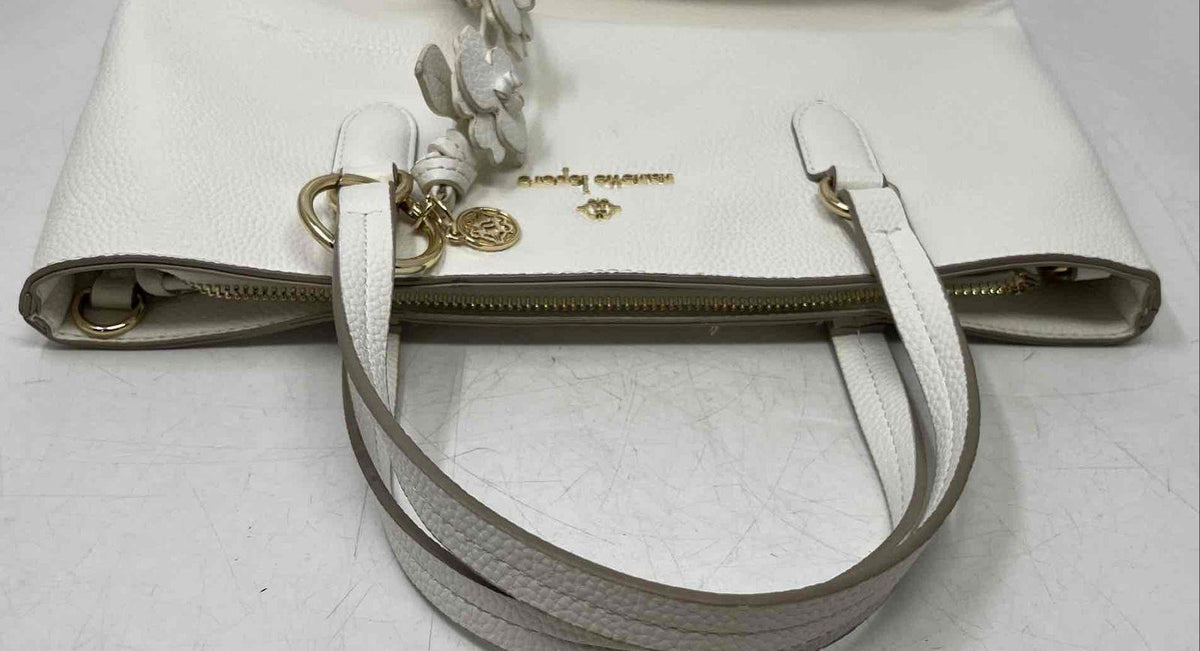 AGE REVIEW Nanette Lepore Womens White Inner Pockets Double Handle Shoulder Purse