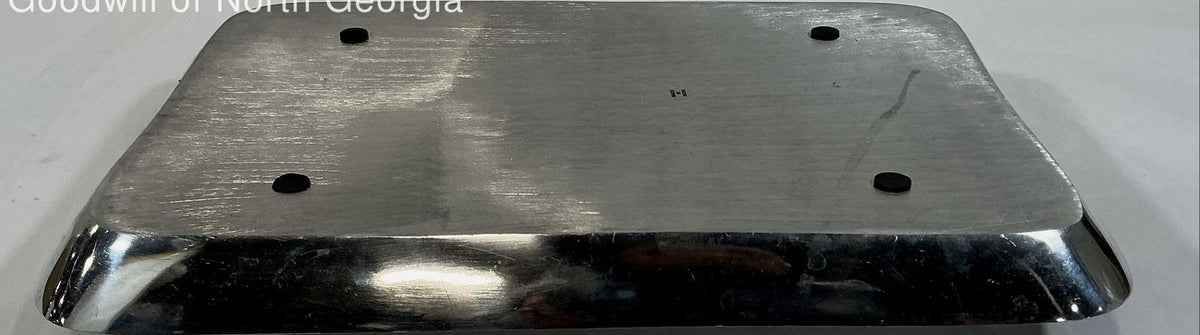 (BUNDLE) Pewter Round Serving Tray with Handles