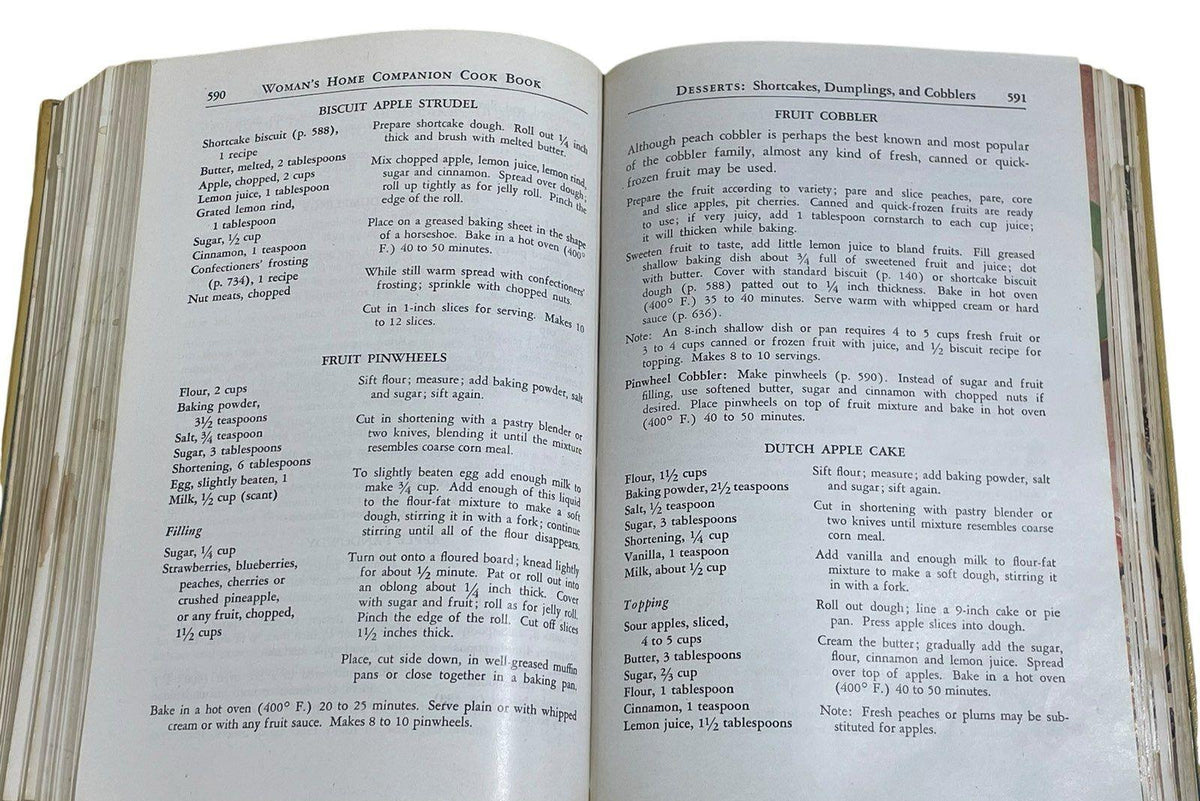 Woman's Home Companion Cook Book vintage hardcover, view 6
