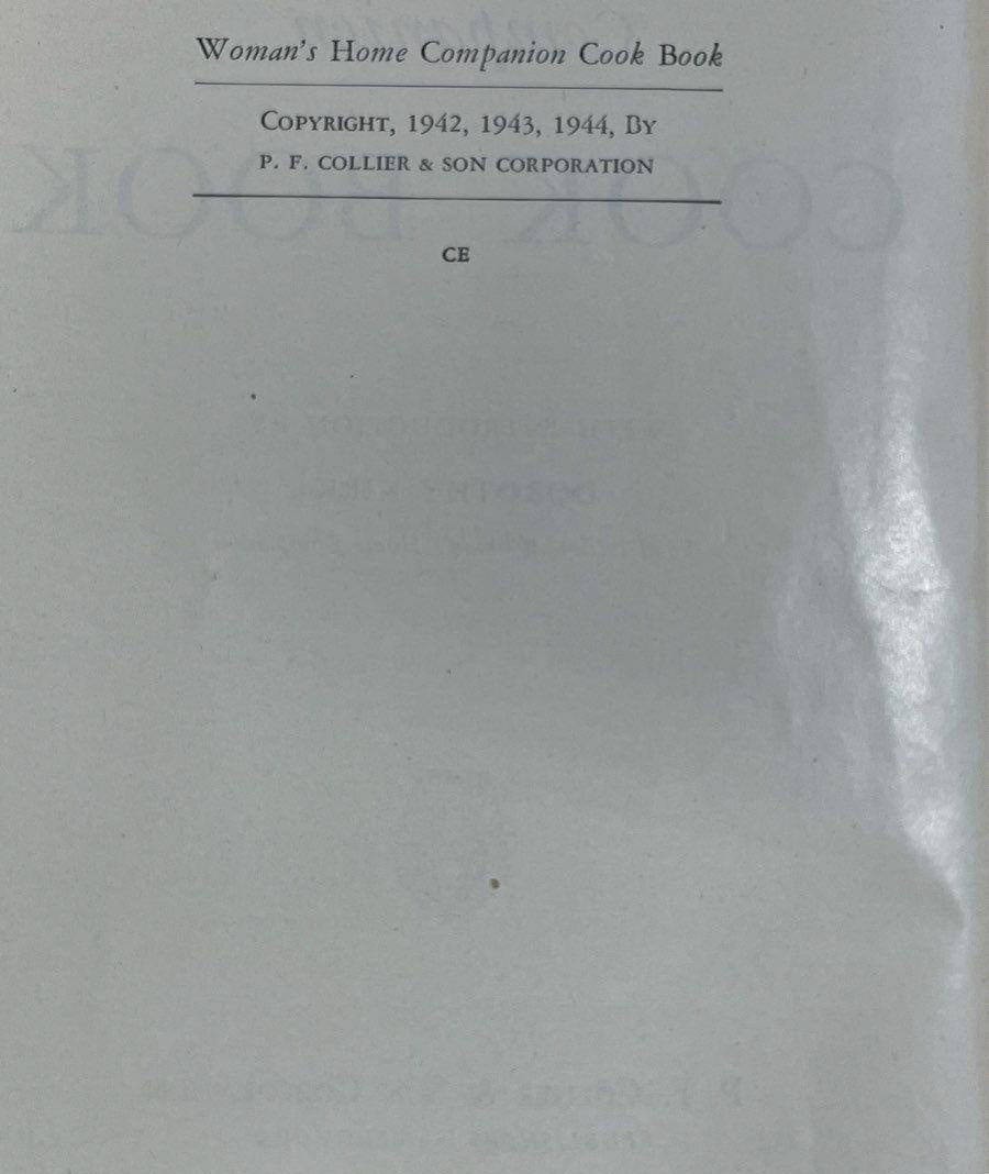 Woman's Home Companion Cook Book vintage hardcover, view 4