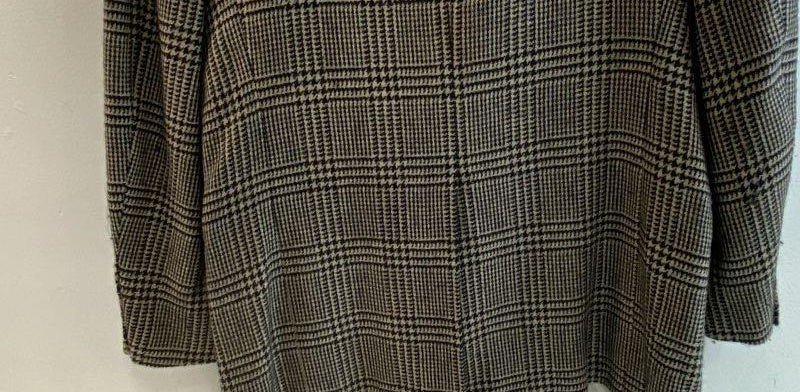 1990s–early 2000s Brooks Brothers Men's Glen Plaid Tweed Sport Coat