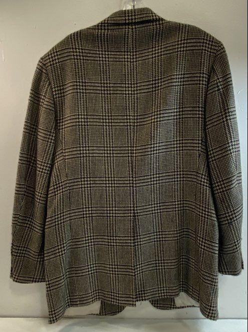 1990s–early 2000s Brooks Brothers Men's Glen Plaid Tweed Sport Coat