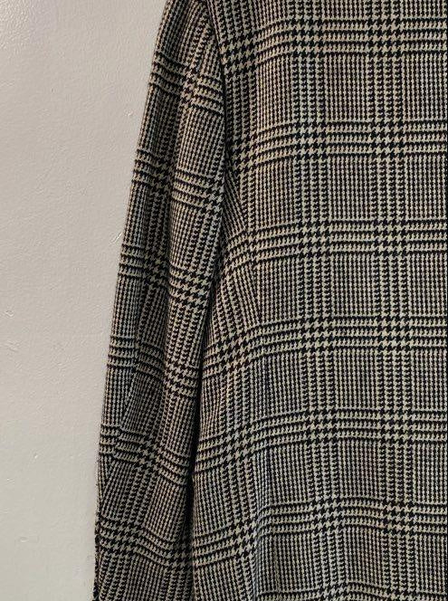 1990s–early 2000s Brooks Brothers Men's Glen Plaid Tweed Sport Coat