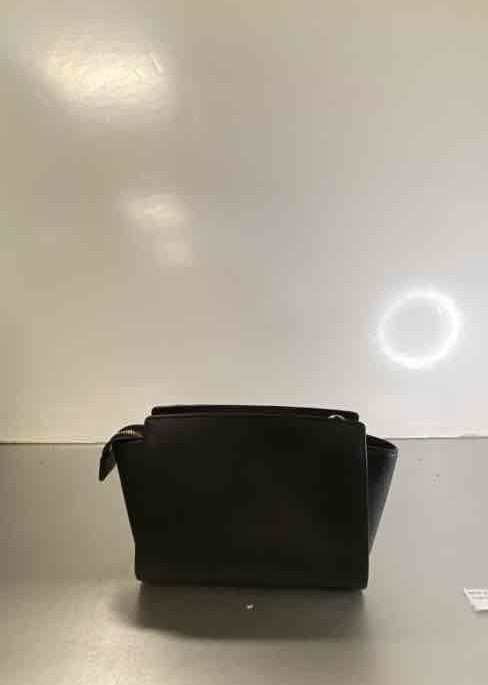 Michael Kors black saffiano leather crossbody with gold-tone pyramid studs, view 6