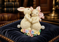 Avon Bunny Brooch With Faux Pearl Accents and Original Box