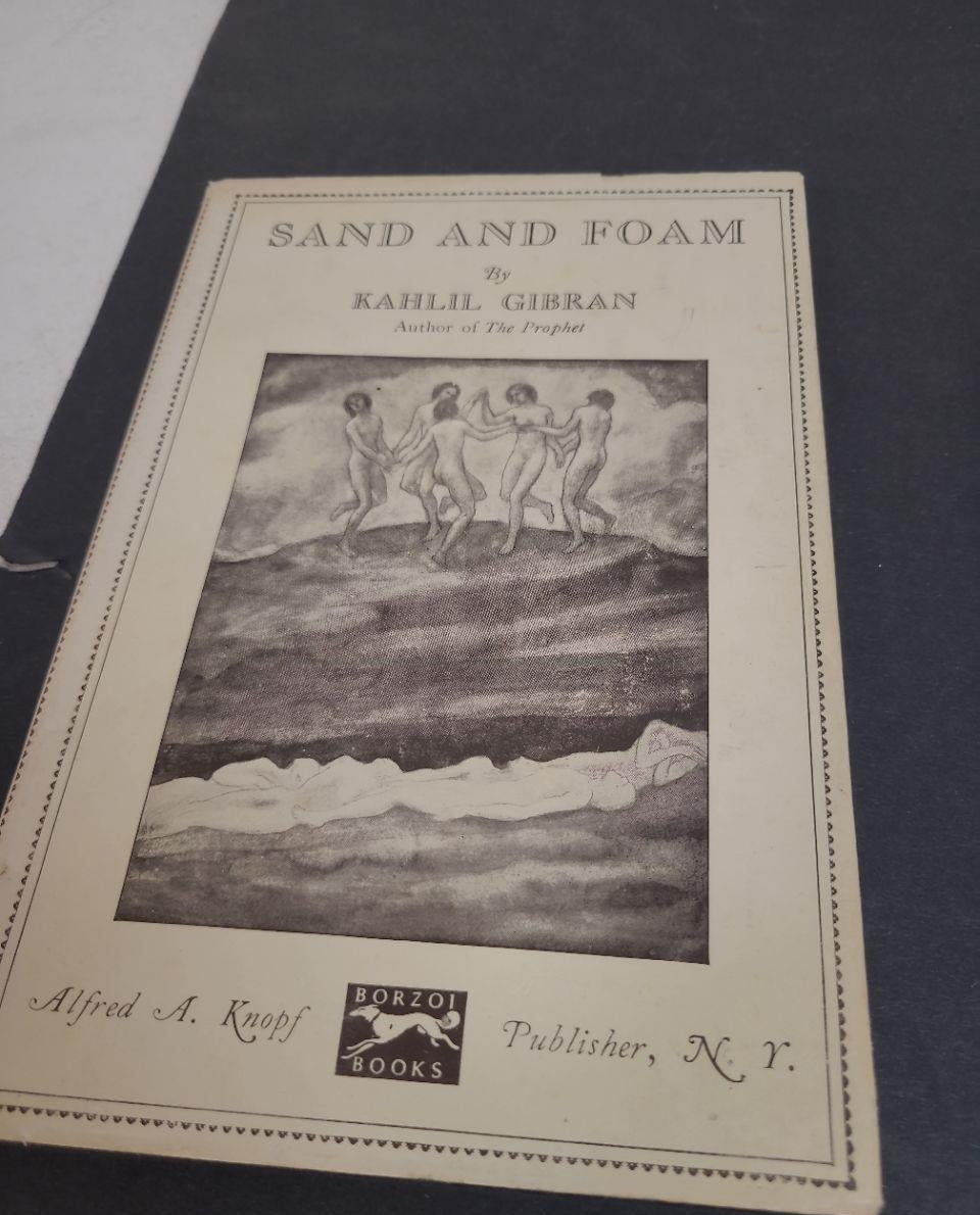 Three Kahlil Gibran Alfred A. Knopf cream hardcovers: A Tear and a Smile, The Wanderer, Sand and Foam, view 5
