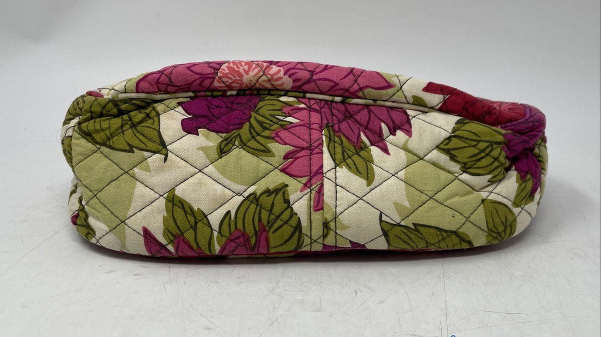 Vera Bradley Womens Multicolor Hello Dahlia Floral Print Quilted Shoulder Bag