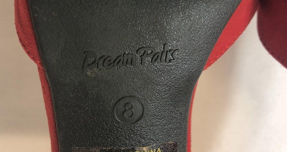 Size 8 Women's Dream Pairs Red Block Heels