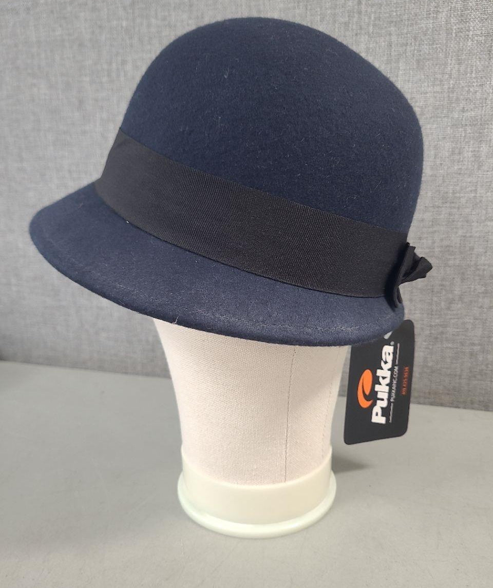 Pukka Felt Cloche Hat with Black Band NWT