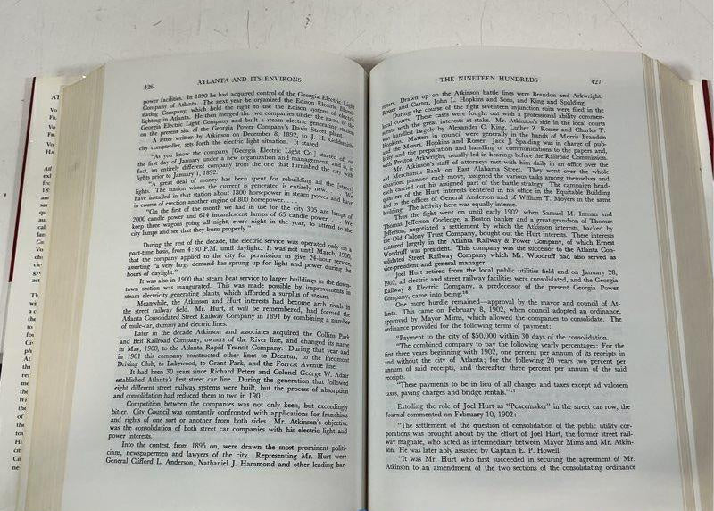 Atlanta and Environs Volume 1 by Franklin M. Garrett, hardcover with dust jacket, view 6