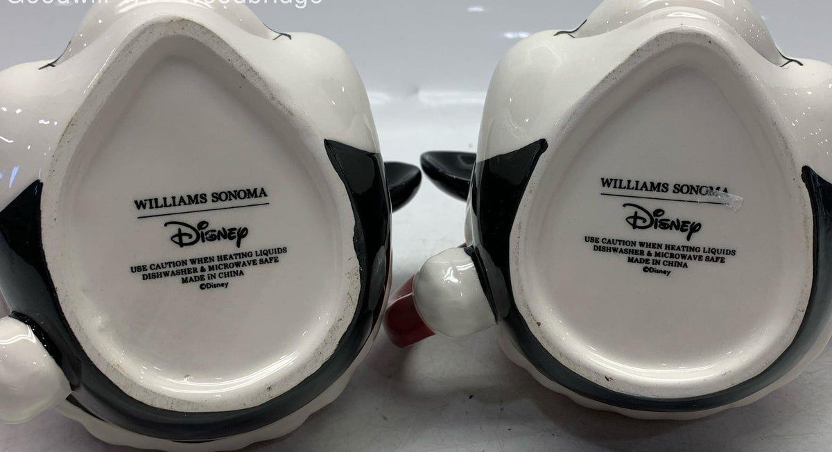 Pair of Mickey Mouse and Minnie Mouse figural Christmas mugs, view 10