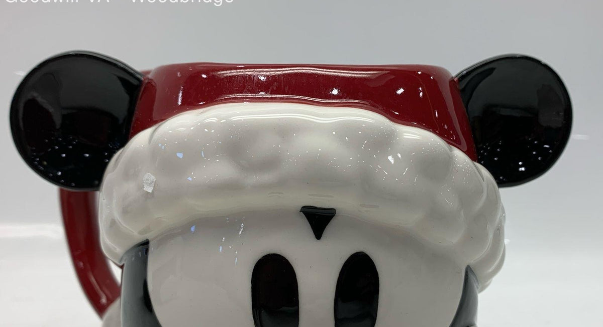 Pair of Mickey Mouse and Minnie Mouse figural Christmas mugs, view 11